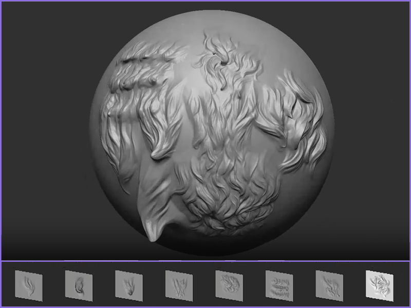 zbrush8款高频毛发笔刷(动物、人物) – ZBRUSH之家